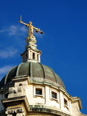 Lady of Justice of the Central Criminal Court fondly known as the Old Bailey in the city of London ...