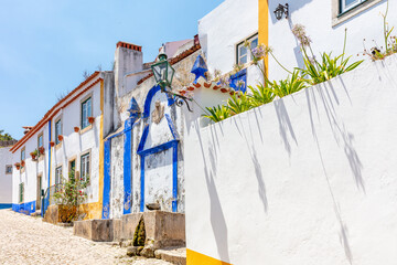  Castle Tower With Portuguese Banner in Obidos
