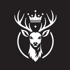 deer logo wearing a crown