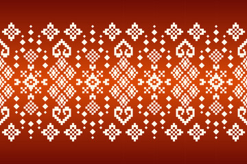 Pixel Art Geometric Fabric Seamless Pattern