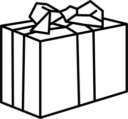 gift box vector surprise reward prize logo icon simple ui button lineart