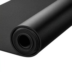 Rolled black exercise mat (1)