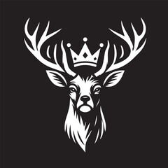 deer logo wearing a crown
