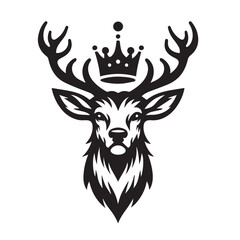 deer logo wearing a crown