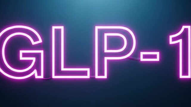 GLP-1: Neon Sign Animation -  Dynamic Text Reveal