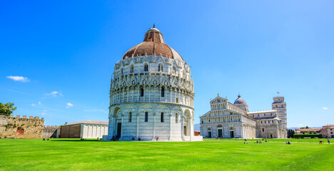 Leaning Tower and Cathedral of Pisa, travel destination in Italy