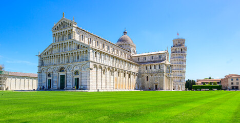 Leaning Tower and Cathedral of Pisa, travel destination in Italy