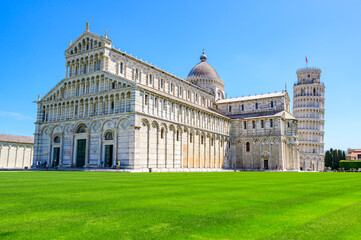 Leaning Tower and Cathedral of Pisa, travel destination in Italy