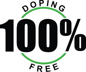Fototapeta premium Doping Free Label – Anti-Doping Logo for Supplements and Sports Packaging