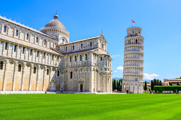 Leaning Tower and Cathedral of Pisa, travel destination in Italy