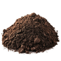 Soil dirt pile on white background,png