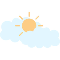 Cloud And Sun Illustration