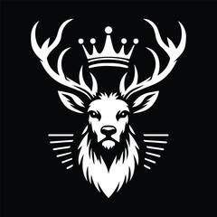 deer logo wearing a crown