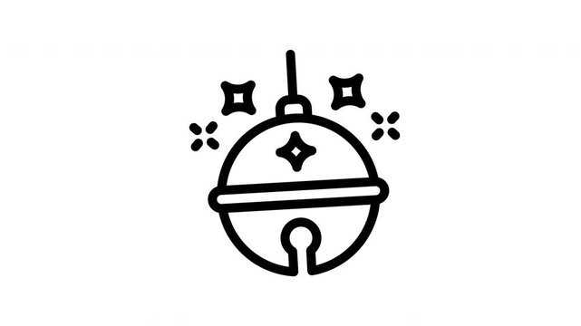 jingle bell minimalist stroke animation