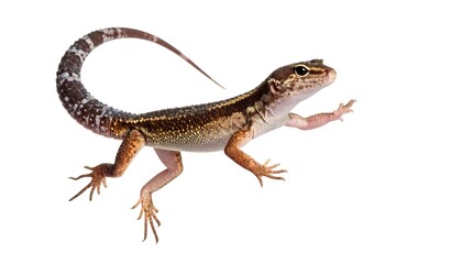 Fototapeta premium Lizard in profile, alert pose