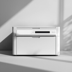 Minimalist aesthetic modern printer technology with light and shadow