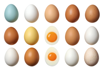 たくさんの種類の卵のデザイン素材