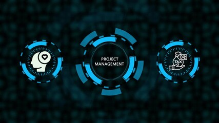 Futuristic Project Management Icons Human Mind Heart Tax Savings Zero Percent Financial Planning - Powered by Adobe