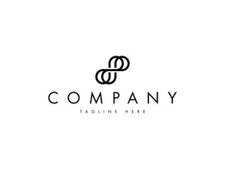 abstract modern infinity logo design