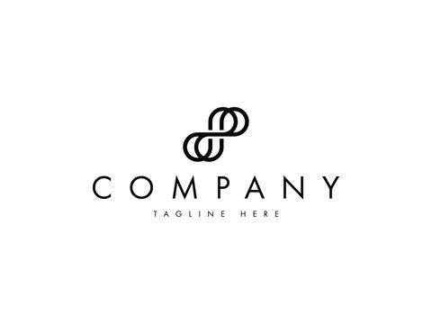 abstract modern infinity logo design