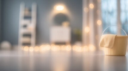 Blurred Interior Background With Cozy Ambience And Soft Lighting For Website Banner, Poster, Article Illustration And Home Decor