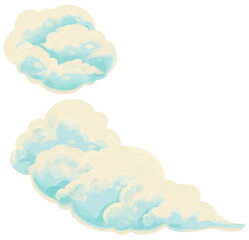 Soft Puffy Clouds Illustration