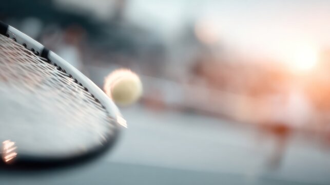 Blurred Background of Tennis Game with Action and Motion Elements for Sports Promotion and Advertising Campaigns, Website or Social Media Use