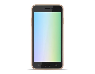 Modern gold smartphone mockup