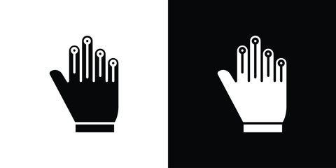 Wired gloves icon, vector flat icon. Flat illustration.
