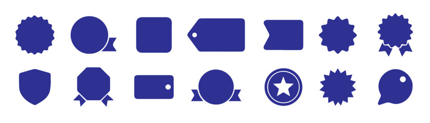 Clean Colored Vector Badges Specifically Designed for Ecommerce, Marketing, and Sales Use, Promotional Label Set for Discounts, Offers, and Advertising, Editable Formats: AI, EPS, JPG, PNG