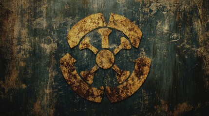 Fototapeta premium warning growing biohazard symbol