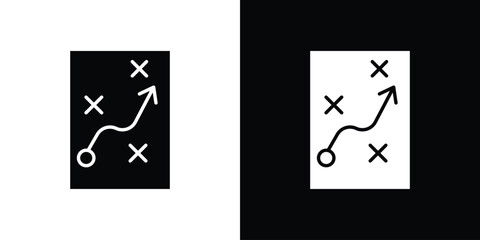 Strategy icon, vector flat icon. Flat illustration.