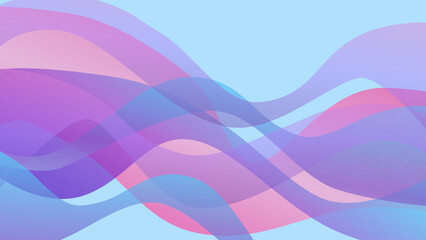 Purple and blue abstract colorful vector background with pink and blue waves. Digital dynamic gradient wallpaper. Luxury backdrop. 