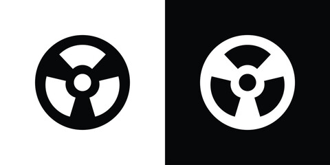 Radioactive icon, vector flat icon. Flat illustration.