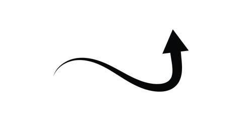 Curved arrow icon vector set. Collection of colorful right direction arrows symbol design.