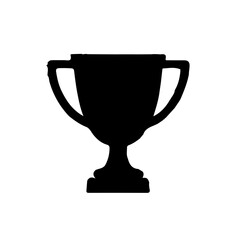 Black Silhouette Trophy Vector, Achievement Award Cup Icon in Bold Graphic Style, Editable Formats: AI, EPS, JPG, PNG, Ideal for Both Digital and Print Use
