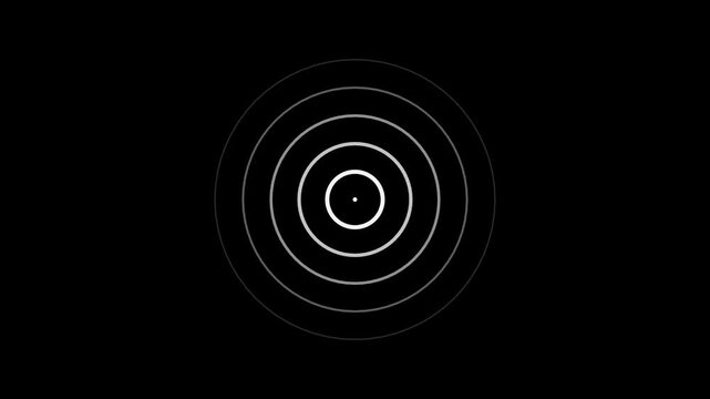 A glowing neon-style radio wave icon with curved ripple lines radiating from a central point or antenna, symbolizing wireless communication, signal strength, or transmission.