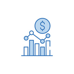 Growth icon design with white background stock illustration