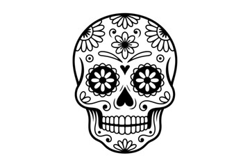 Fototapeta premium Ornate Sugar Skull Design day of the dead dia de los muertos