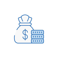 Financial icon design with white background stock illustration