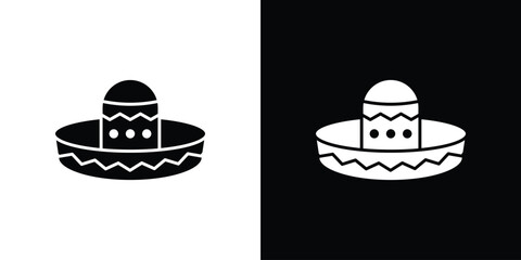 Mexican Hat icon, vector flat icon. Flat illustration.