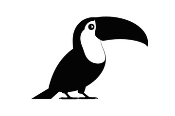 Naklejka premium Toucan Bird Silhouette tropical exotic