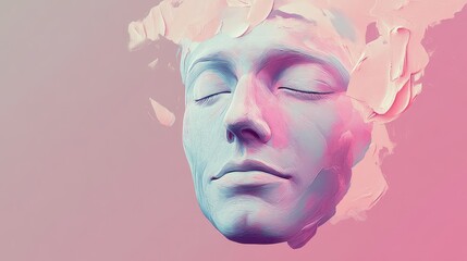 illusion floating human face