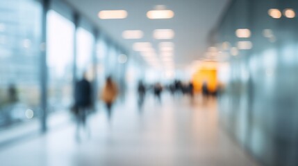 Blurred Background Of People In A Modern Office Environment For Website Background Or Corporate Presentation Usage