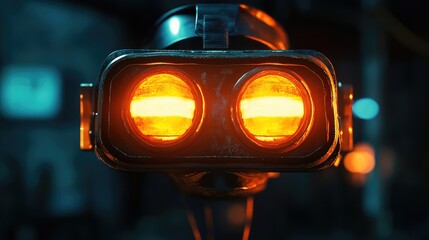 head lighting up VR headset