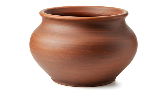 Vintage Clay Pottery Isolated Object