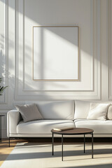 Cozy Neutral Living Room Interior with Soft Light