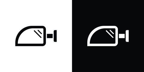 Car wing mirror icon, vector flat icon. Flat illustration.