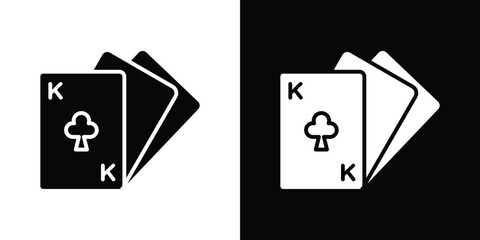 Baccarat icon, vector flat icon. Flat illustration.