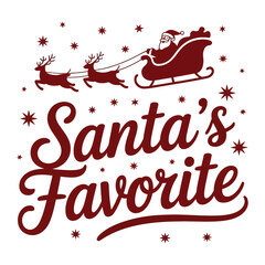 Santa sleigh reindeer stars christmas